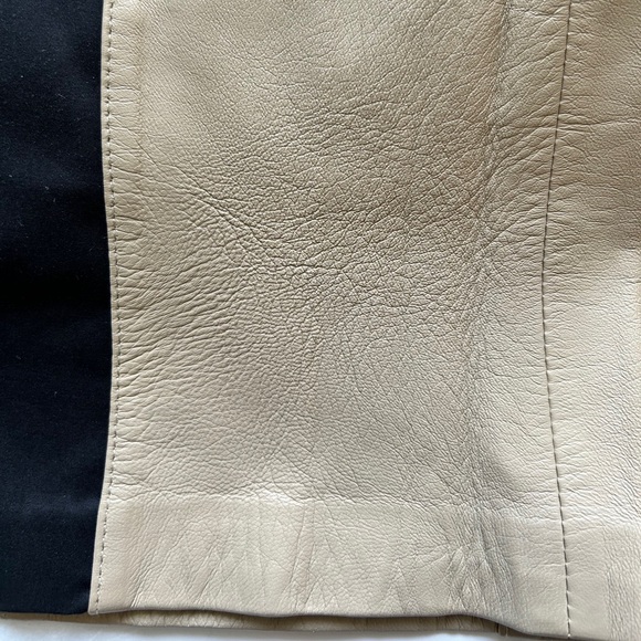 Judith & Charles Leather Panel Sheath Dress Sz 6 - Picture 13 of 17